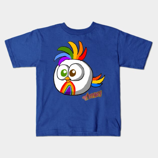 TIFFANY Adventures on Colorful Island Character Rainbow Kids T-Shirt by TiffanyFisherArtist